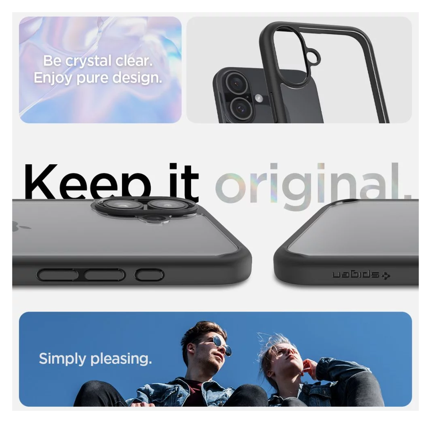 Spigen Ultra Hybrid Apple iPhone 16 Plus Hoesje Back Cover Matte Zwart afbeelding 5