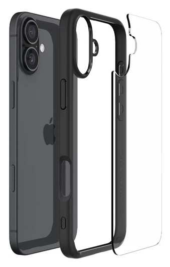 Spigen Ultra Hybrid Apple iPhone 16 Plus Hoesje Back Cover Matte Zwart afbeelding 13