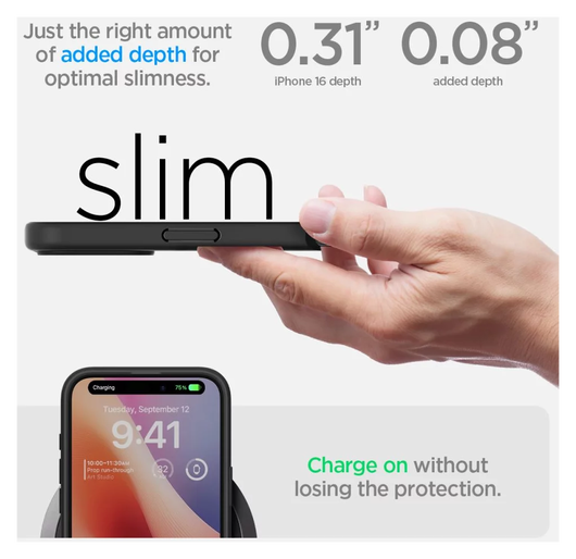 Spigen Ultra Hybrid Apple iPhone 16 Plus Hoesje Back Cover Matte Zwart afbeelding 7
