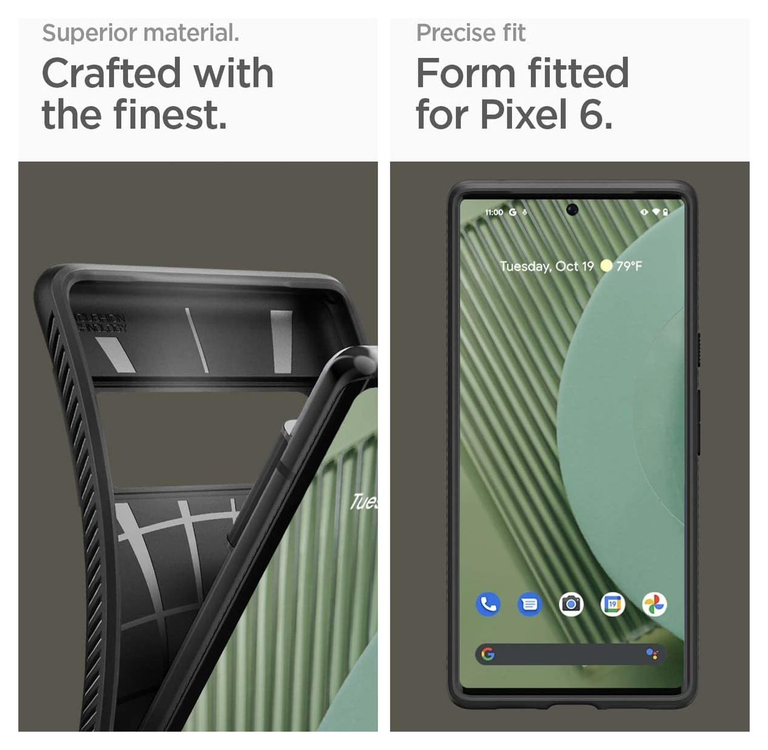 Spigen Liquid Air Google Pixel 6 Pro Hoesje Back Cover Matte Zwart afbeelding 6