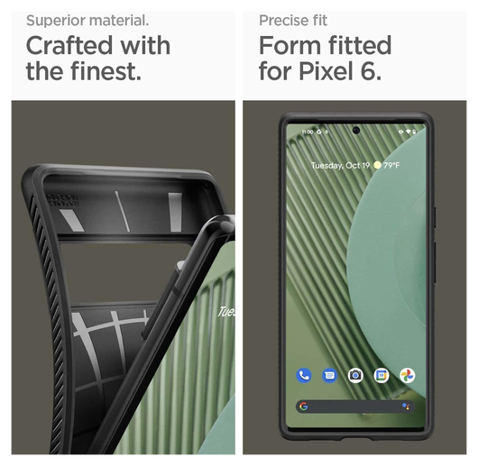 Spigen Liquid Air Google Pixel 6 Pro Hoesje Back Cover Matte Zwart afbeelding 6