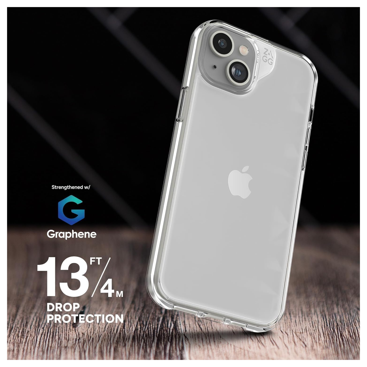 ZAGG Crystal Palace Apple iPhone 15 Plus / 14 Plus Hoesje 4M DropProof Clear afbeelding 3