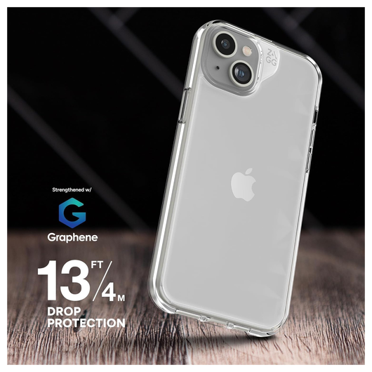 ZAGG Crystal Palace Apple iPhone 15 Plus / 14 Plus Hoesje 4M DropProof Clear afbeelding 3