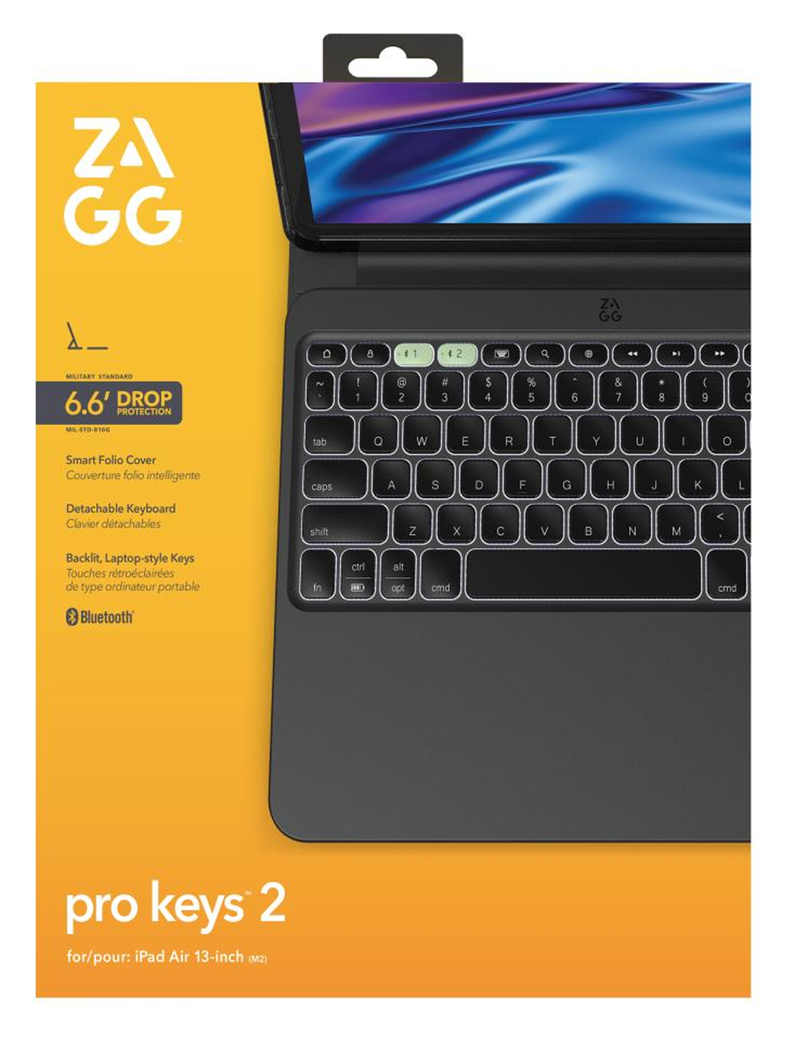 ZAGG Pro Keys Apple iPad Air 13 (2024/2025) Hoes met Belgisch Toetsenbord Zwart afbeelding 9