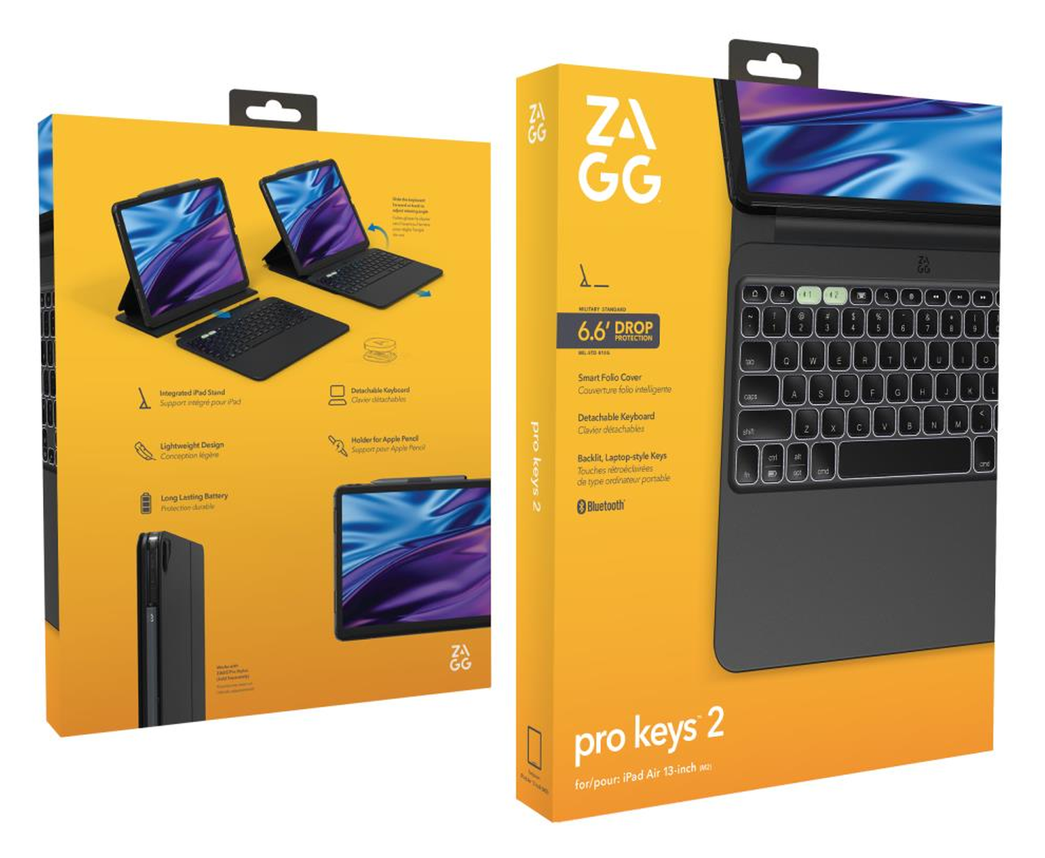 ZAGG Pro Keys Apple iPad Air 13 (2024/2025) Hoes met Belgisch Toetsenbord Zwart afbeelding 10