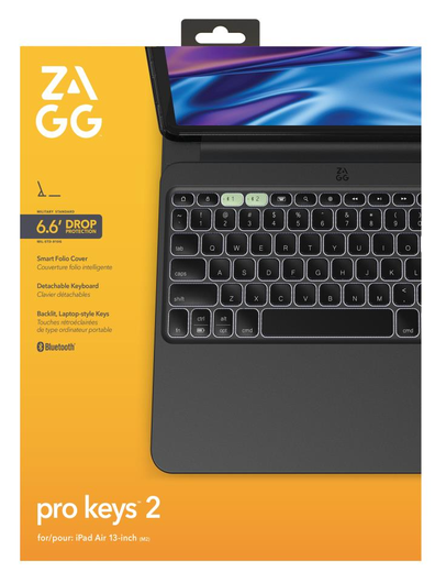 ZAGG Pro Keys Apple iPad Air 13 (2024/2025) Hoes met Belgisch Toetsenbord Zwart afbeelding 9