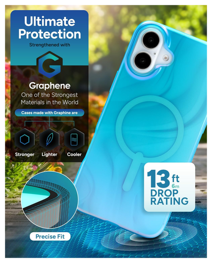 ZAGG Milan Snap Apple iPhone 16 Plus Hoesje MagSafe Back Cover Deep Aurora afbeelding 3