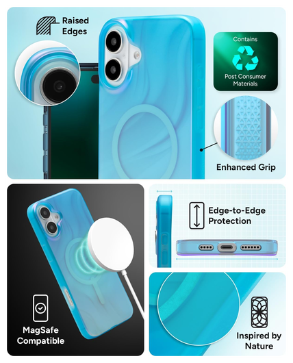 ZAGG Milan Snap Apple iPhone 16 Plus Hoesje MagSafe Back Cover Deep Aurora afbeelding 4