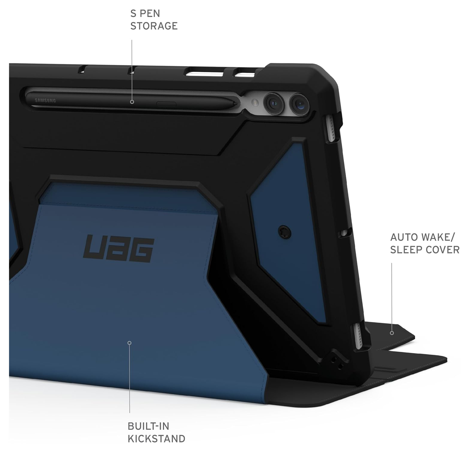 Urban Armor Gear Metropolis SE Samsung Galaxy Tab S9 Plus Hoes Book Case Mallard afbeelding 5