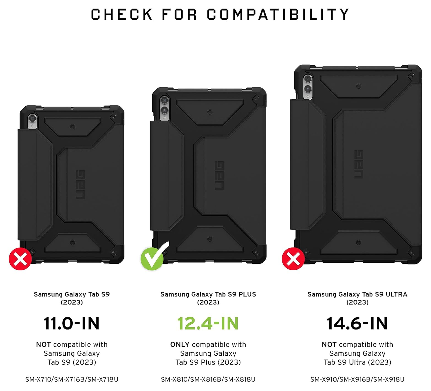 Urban Armor Gear Metropolis SE Samsung Galaxy Tab S9 Plus Hoes Book Case Mallard afbeelding 6