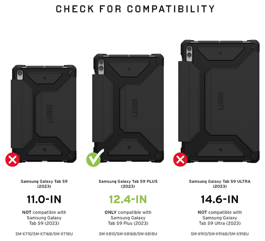 Urban Armor Gear Metropolis SE Samsung Galaxy Tab S9 Plus Hoes Book Case Mallard afbeelding 6