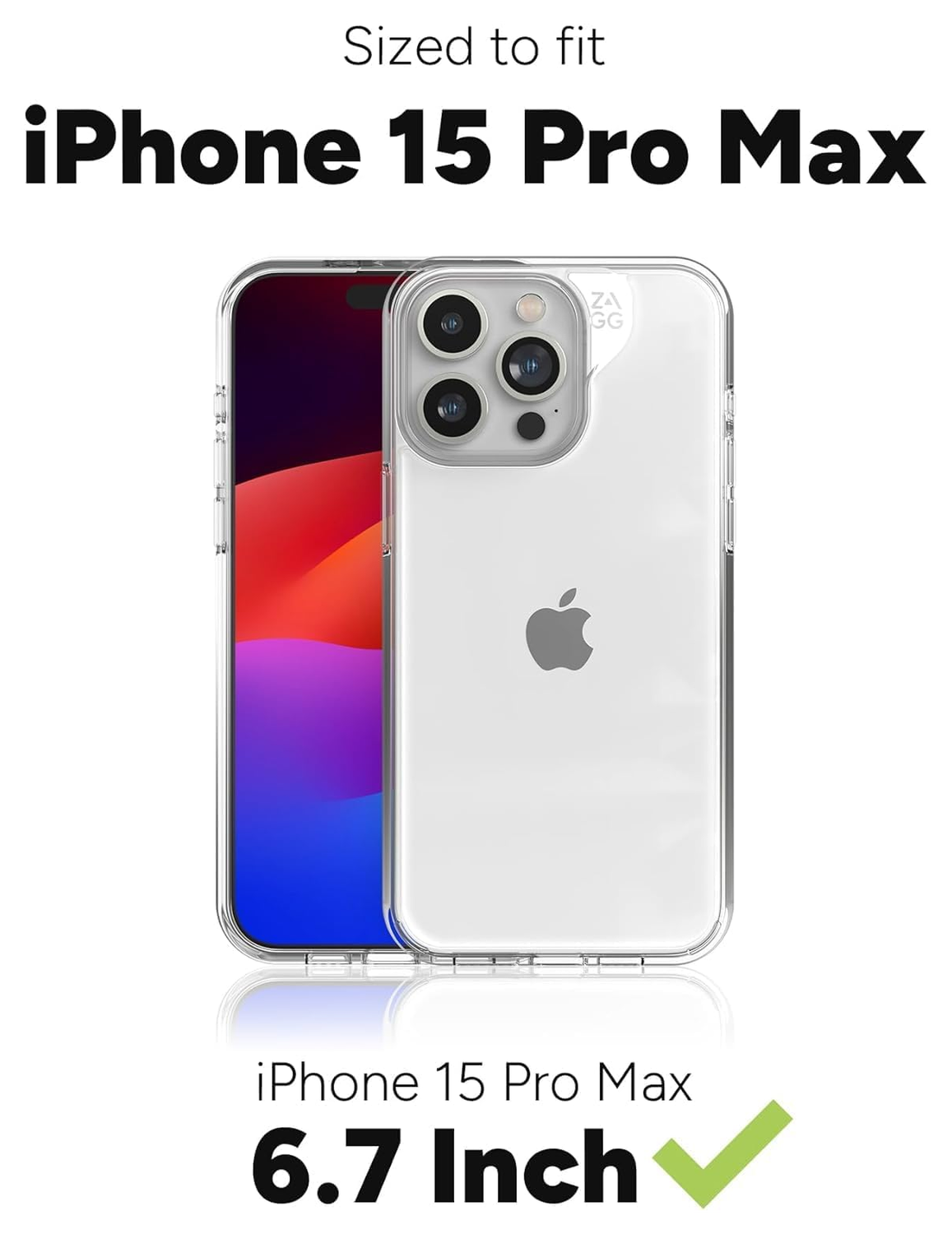ZAGG Crystal Palace Apple iPhone 15 Pro Max Hoesje 4M DropProof Transparant afbeelding 7
