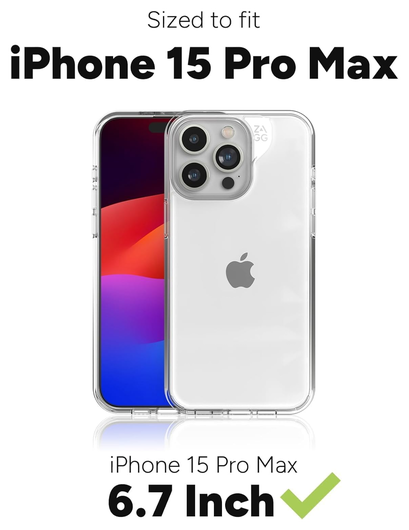 ZAGG Crystal Palace Apple iPhone 15 Pro Max Hoesje 4M DropProof Transparant afbeelding 7