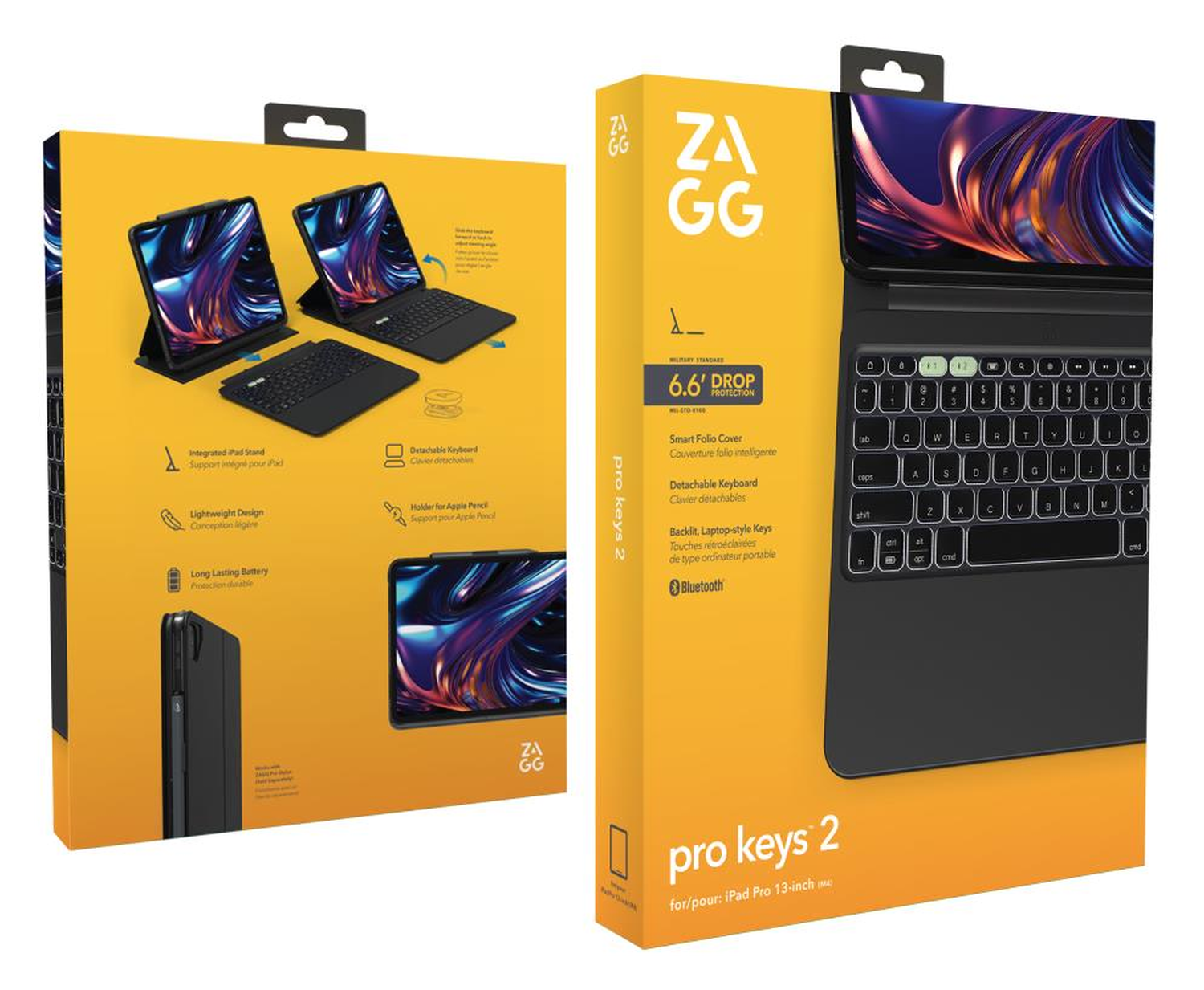 ZAGG Pro Keys 2 Apple iPad Pro 13 (2024) Hoes met Belgisch Toetsenbord Zwart afbeelding 10