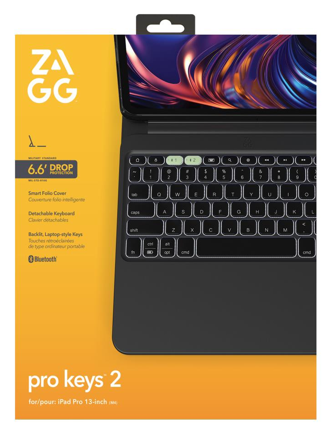 ZAGG Pro Keys 2 Apple iPad Pro 13 (2024) Hoes met Belgisch Toetsenbord Zwart afbeelding 9