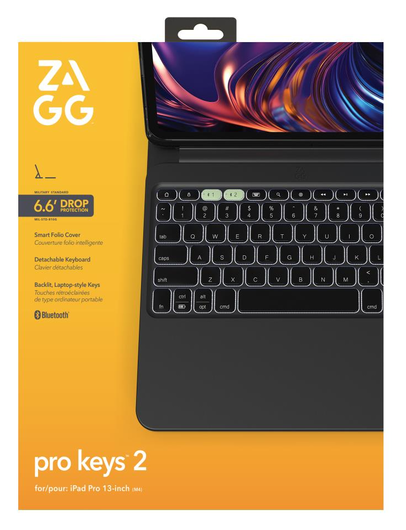 ZAGG Pro Keys 2 Apple iPad Pro 13 (2024) Hoes met Belgisch Toetsenbord Zwart afbeelding 9