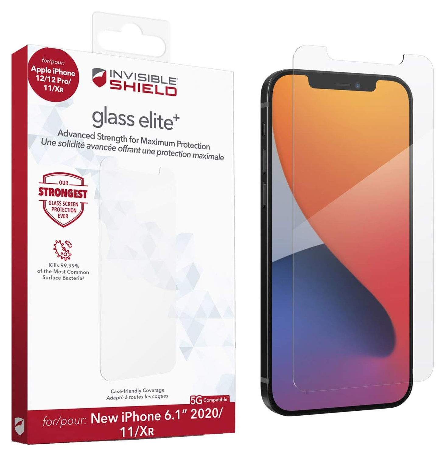 InvisibleShield Glass Elite Plus Apple iPhone 12 / 12 Pro Screen Protector afbeelding 1