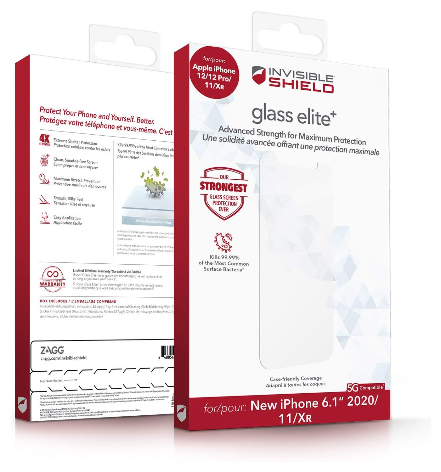 InvisibleShield Glass Elite Plus Apple iPhone 12 / 12 Pro Screen Protector afbeelding 5