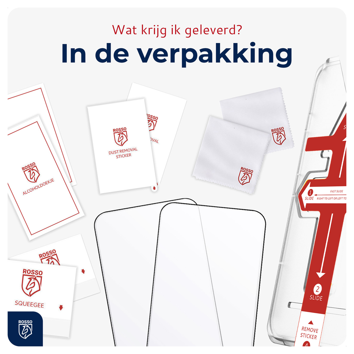 Rosso Samsung Galaxy S23 FE Tempered Glass met Installatietray 2-pack afbeelding 9