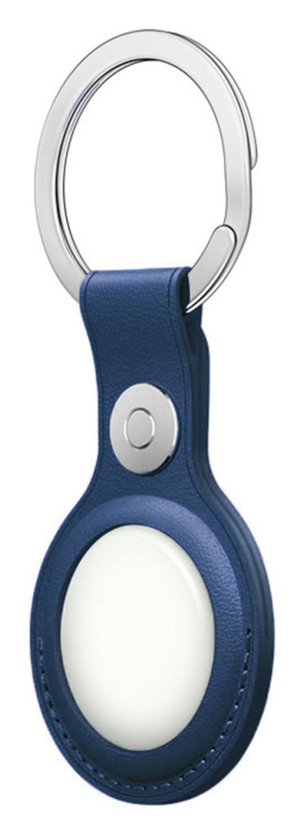Rosso Element Apple AirTag Sleutelhanger Kunstleer Hoesje 2-Pack Blauw afbeelding 8