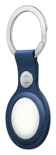 Rosso Element Apple AirTag Sleutelhanger Kunstleer Hoesje 2-Pack Blauw afbeelding 8