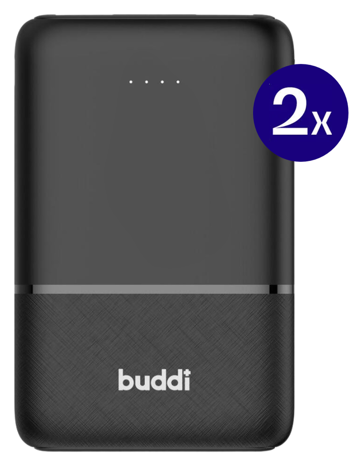 Buddi Go Powerbank USB-C Reisformaat Mini Compact 5.000 mAh Duo Pack Zwart afbeelding 2