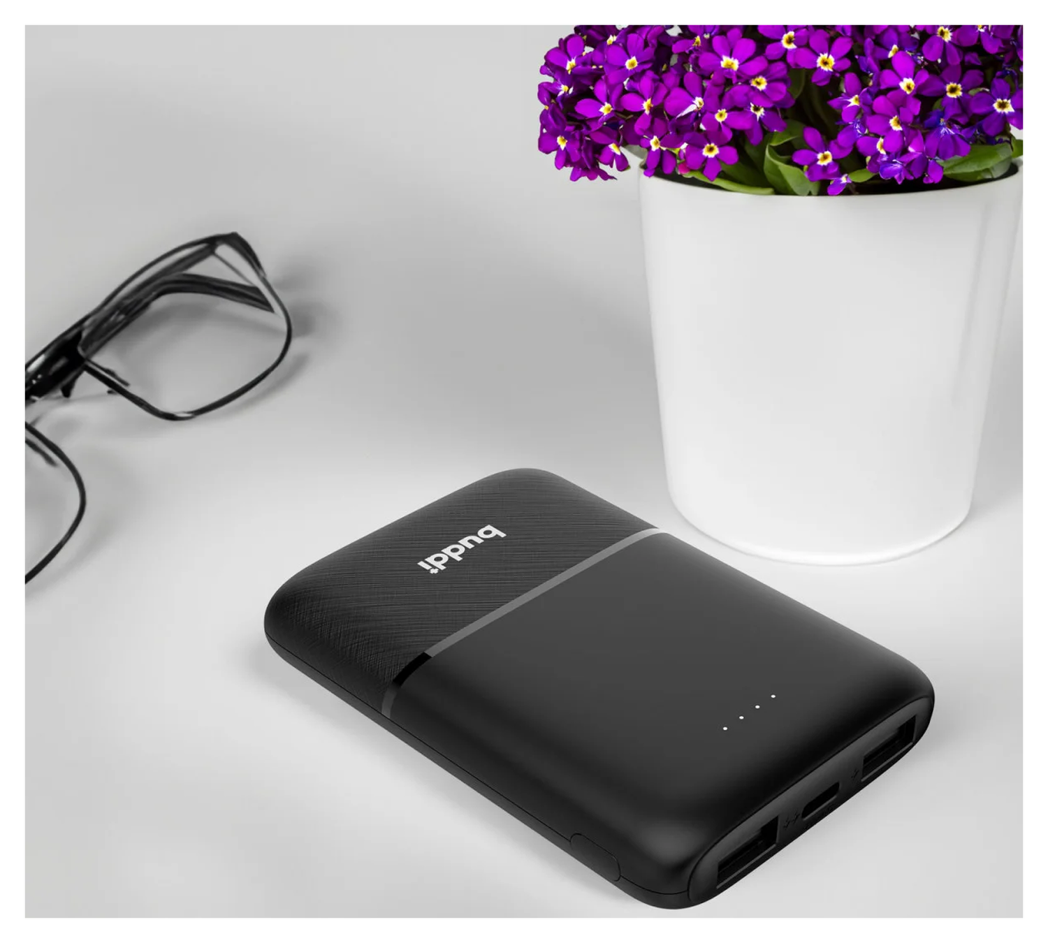 Buddi Go Powerbank USB-C Reisformaat Mini Compact 5.000 mAh Duo Pack Zwart afbeelding 8