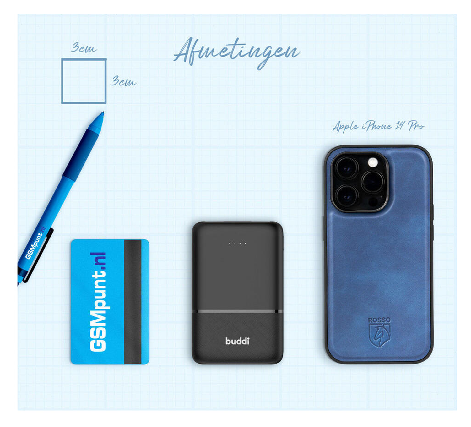 Buddi Go Powerbank USB-C Reisformaat Mini Compact 5.000 mAh Duo Pack Zwart afbeelding 9
