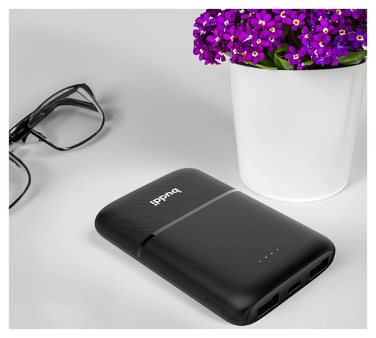 Buddi Go Powerbank USB-C Reisformaat Mini Compact 5.000 mAh Duo Pack Zwart afbeelding 8