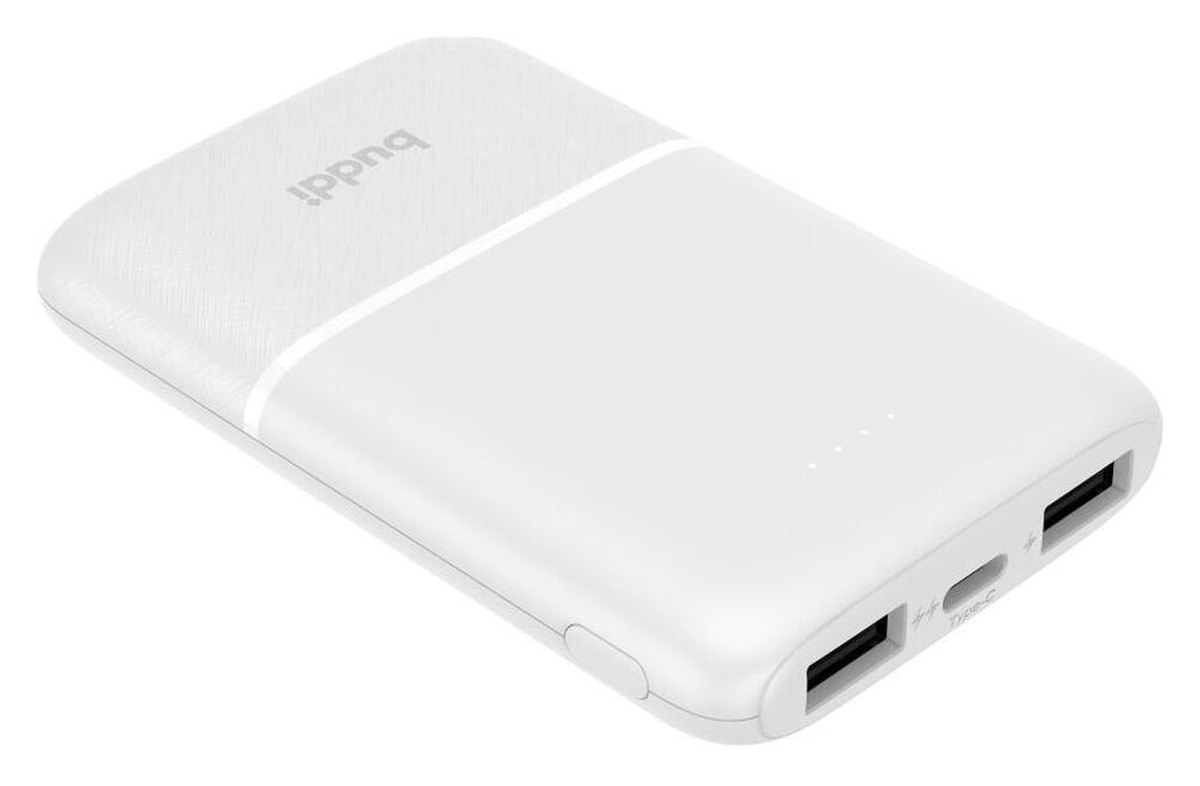 Buddi Go Powerbank USB-C Reisformaat Mini Compact 5.000 mAh Duo Pack Wit afbeelding 11