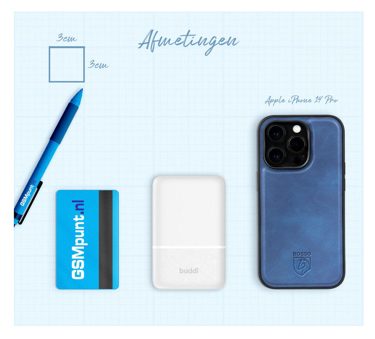 Buddi Go Powerbank USB-C Reisformaat Mini Compact 5.000 mAh Duo Pack Wit afbeelding 9
