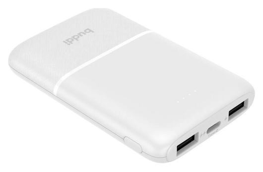 Buddi Go Powerbank USB-C Reisformaat Mini Compact 5.000 mAh Duo Pack Wit afbeelding 11