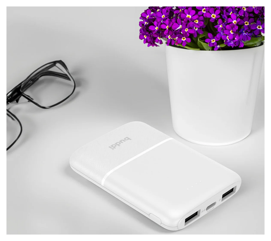 Buddi Go Powerbank USB-C Reisformaat Mini Compact 5.000 mAh Duo Pack Wit afbeelding 8