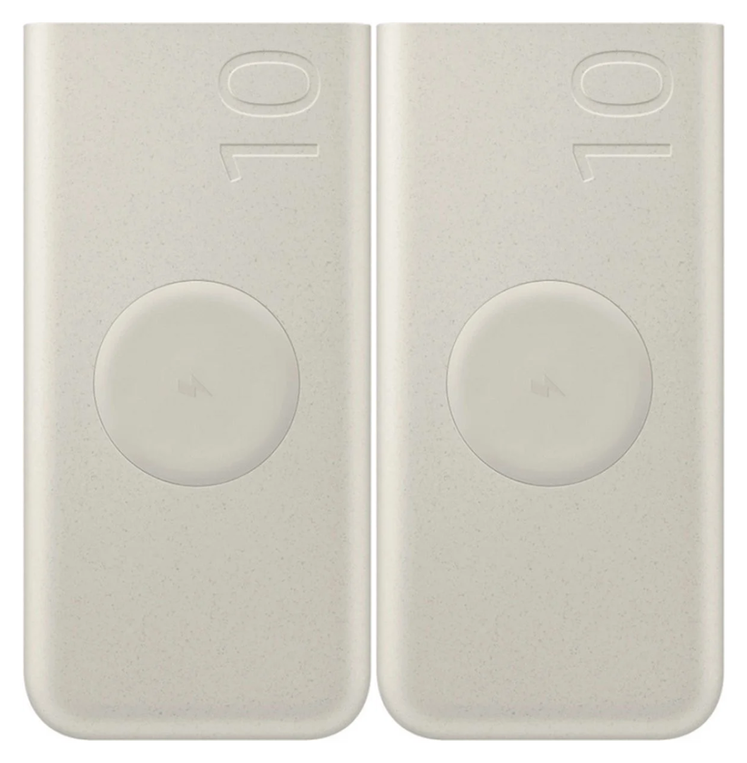 Originele Samsung 25W Wireless Powerbank met USB-C 10.000 mAh Duo Pack Beige afbeelding 2