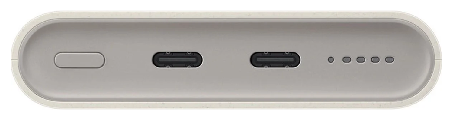 Originele Samsung 25W Wireless Powerbank met USB-C 10.000 mAh Duo Pack Beige afbeelding 10