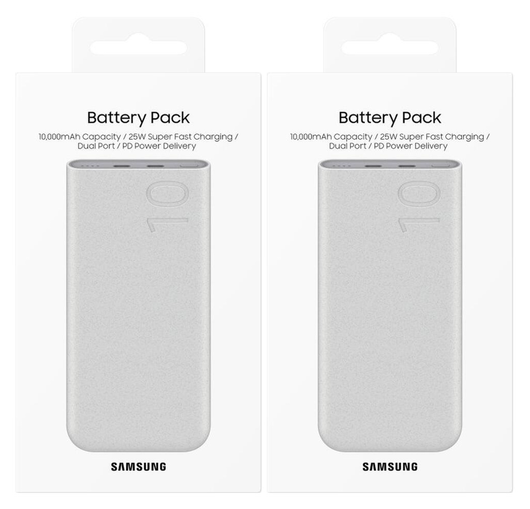 Originele Samsung 25W Fast Charge Duo USB-C Powerbank 10.000 mAh Duo Pack Beige afbeelding 15