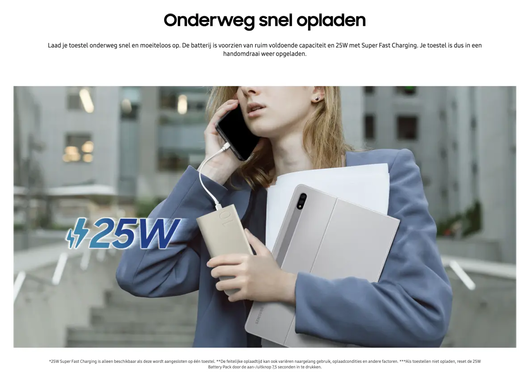 Originele Samsung 25W Fast Charge Duo USB-C Powerbank 10.000 mAh Duo Pack Beige afbeelding 3