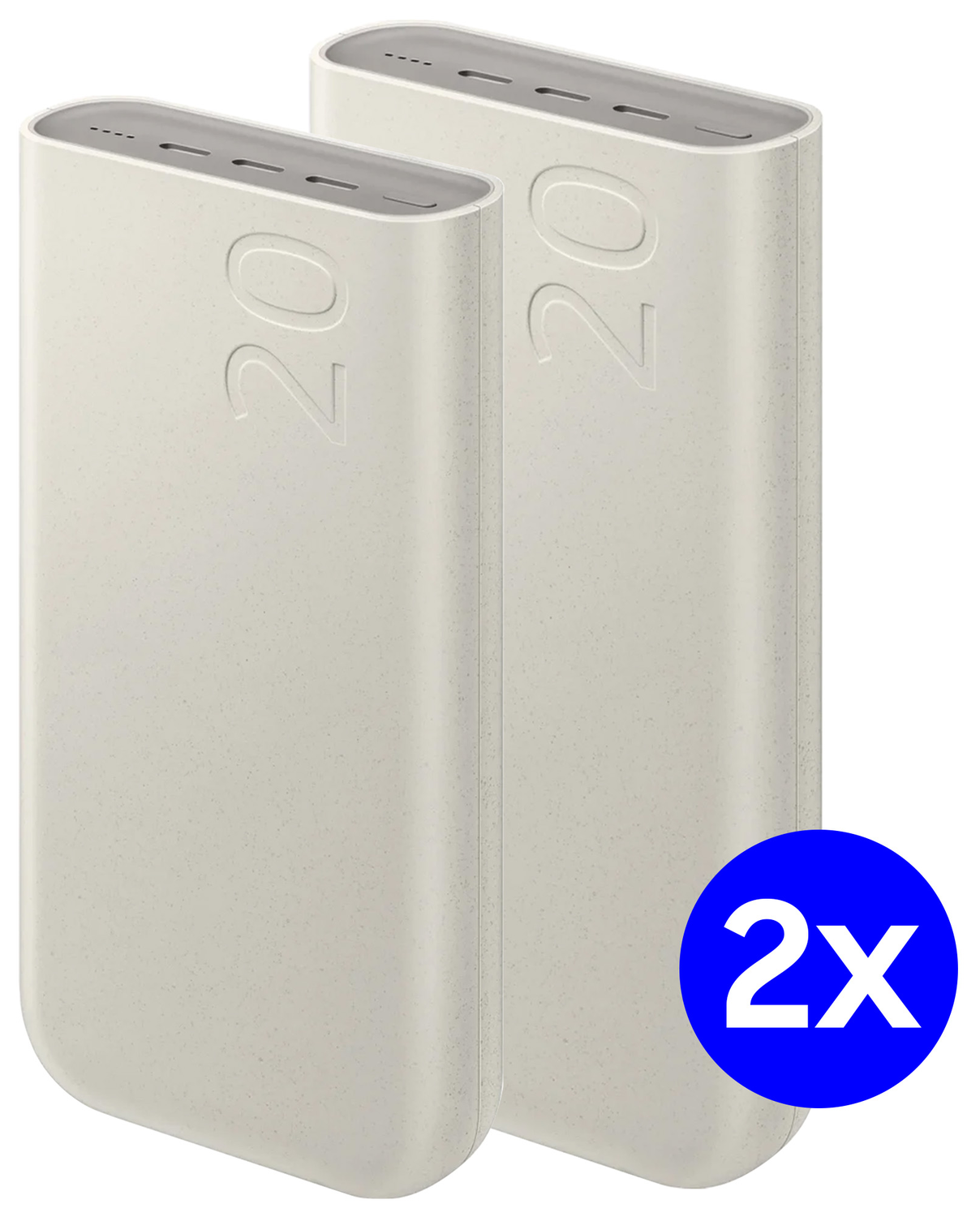 Originele Samsung 45W Fast Charge Trio USB-C Powerbank 20.000 mAh Duo Pack Beige afbeelding 1