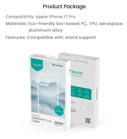 Nillkin IceBlade Prop iPhone 17 Pro Hoesje MagSafe Back Cover Zwart afbeelding 17