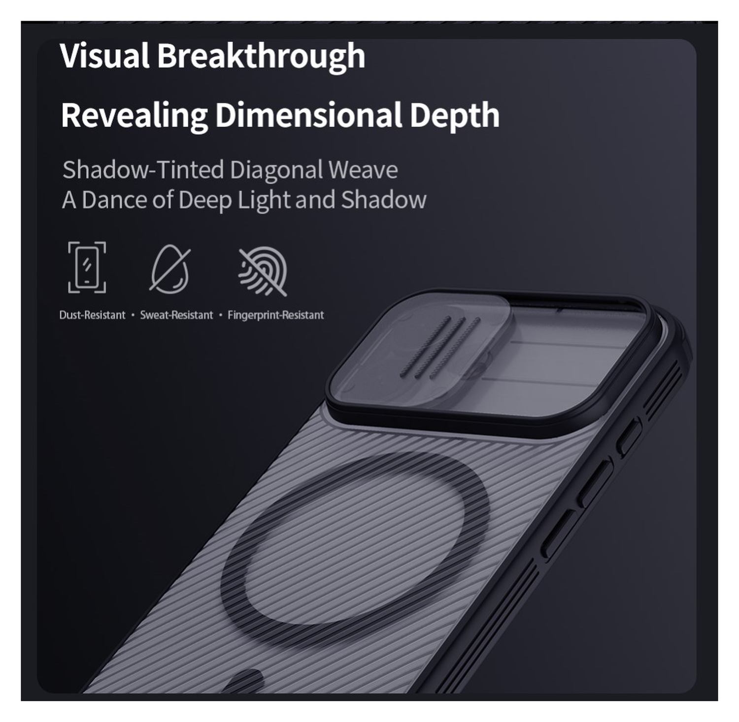 Nillkin CamShield MagSafe iPhone 17 Hoesje Camera Slider Transparant Zwart afbeelding 14