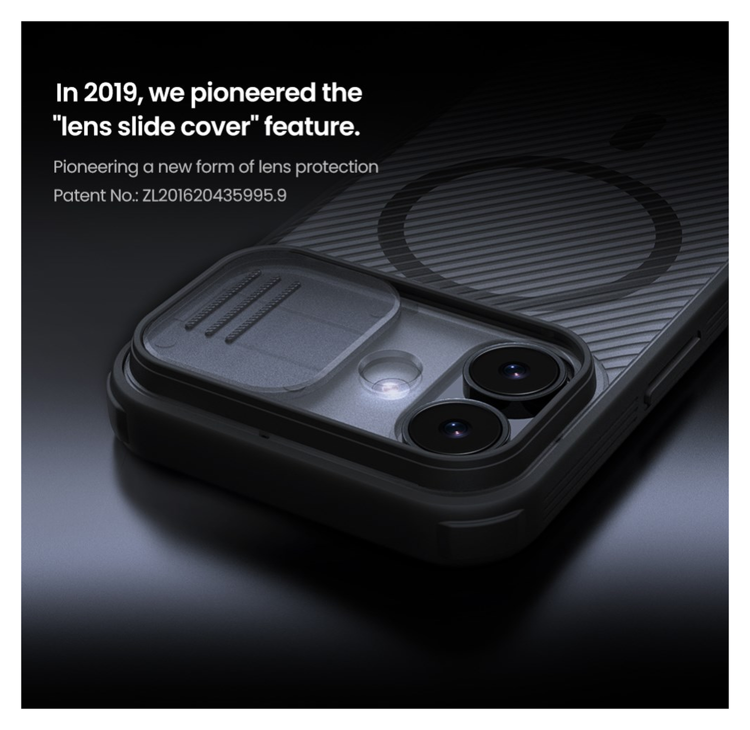 Nillkin CamShield MagSafe iPhone 17 Hoesje Camera Slider Transparant Zwart afbeelding 6