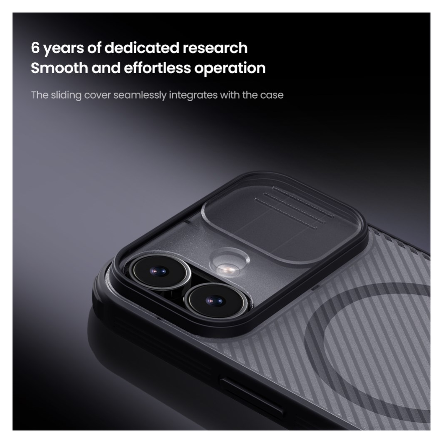 Nillkin CamShield MagSafe iPhone 17 Hoesje Camera Slider Transparant Zwart afbeelding 7