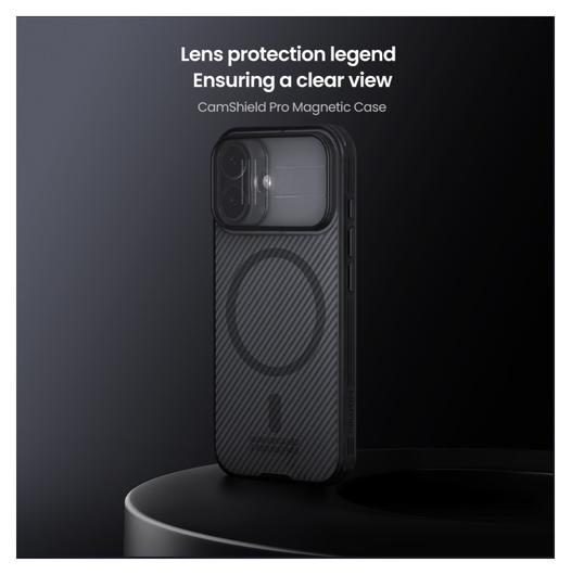 Nillkin CamShield MagSafe iPhone 17 Hoesje Camera Slider Transparant Zwart afbeelding 4