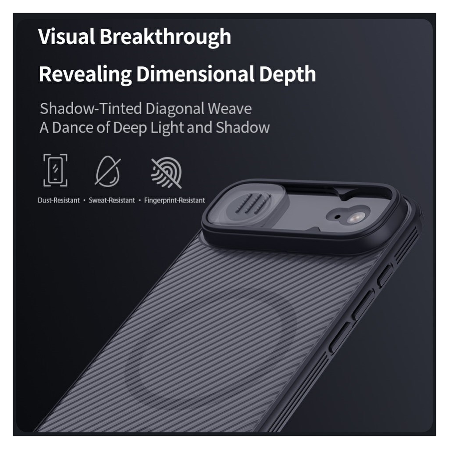 Nillkin CamShield MagSafe iPhone Air Hoesje Camera Slider Transparant Zwart afbeelding 12