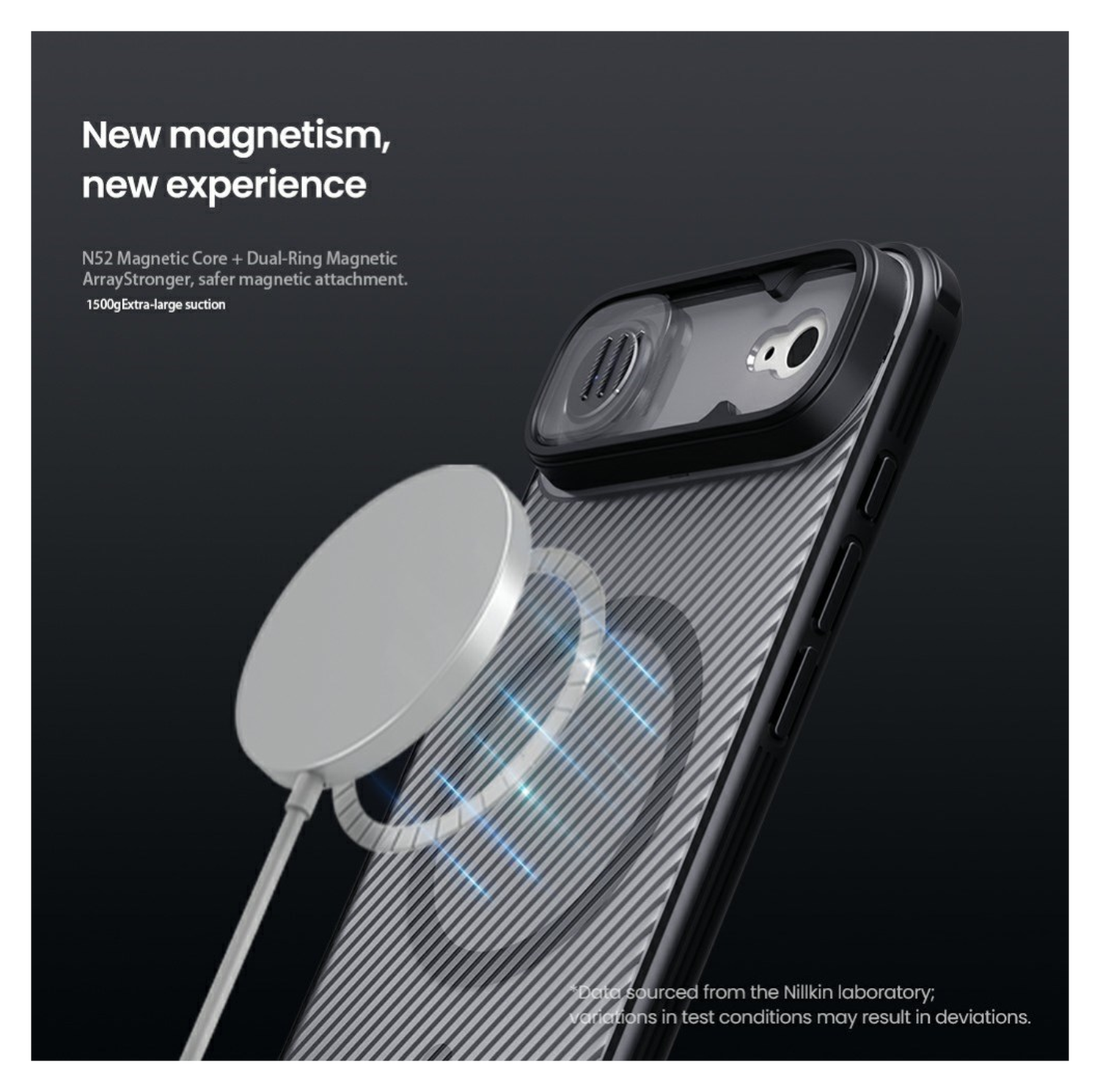 Nillkin CamShield MagSafe iPhone Air Hoesje Camera Slider Transparant Zwart afbeelding 3