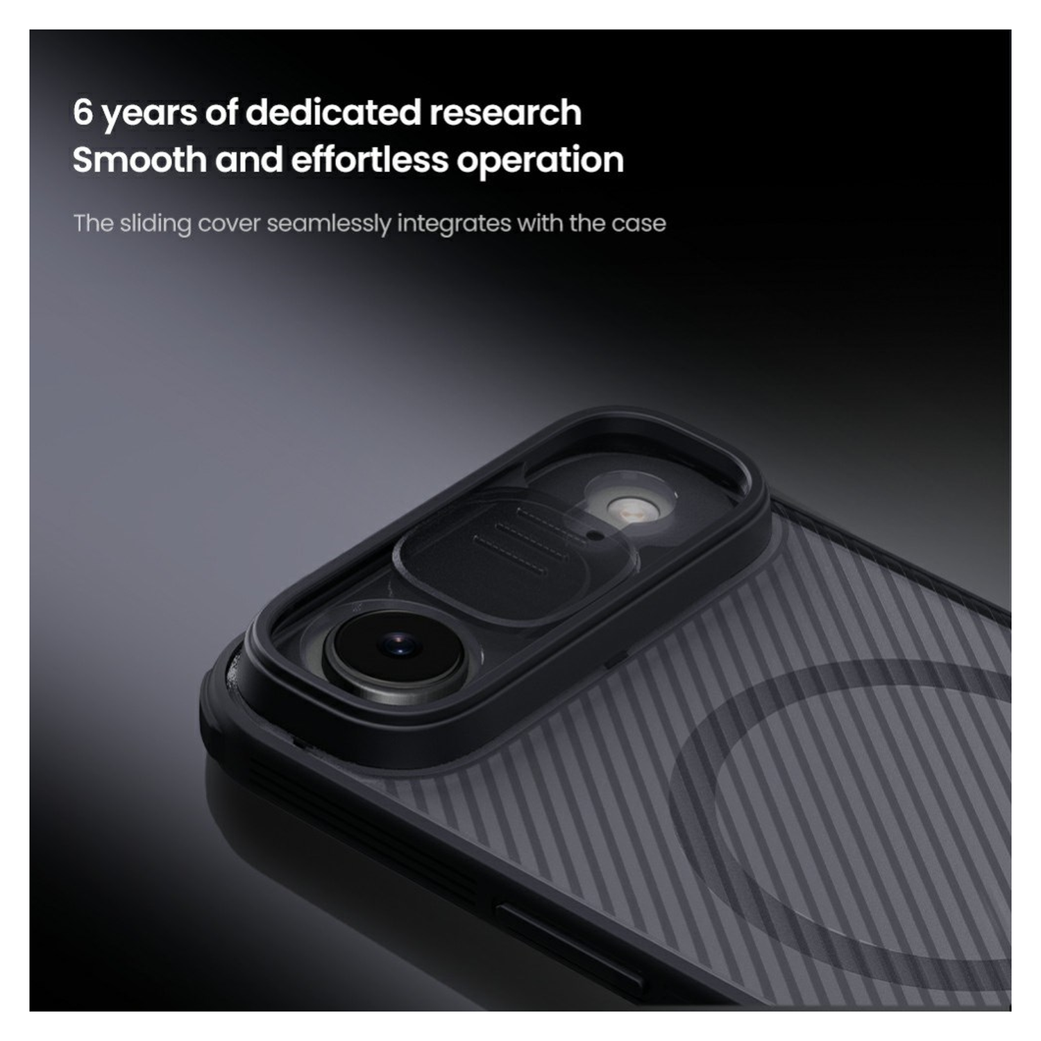 Nillkin CamShield MagSafe iPhone Air Hoesje Camera Slider Transparant Zwart afbeelding 6