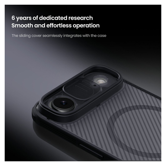 Nillkin CamShield MagSafe iPhone Air Hoesje Camera Slider Transparant Zwart afbeelding 6
