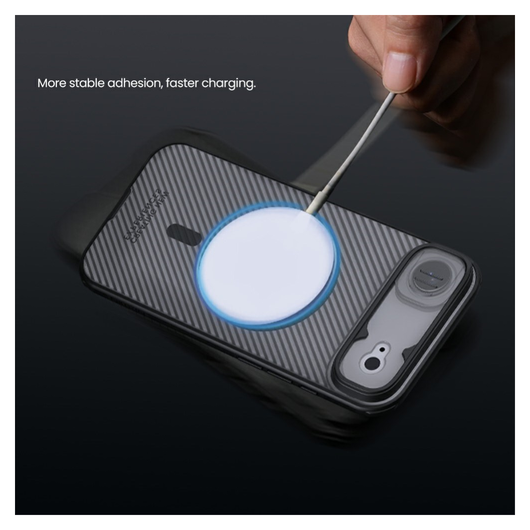 Nillkin CamShield MagSafe iPhone Air Hoesje Camera Slider Transparant Zwart afbeelding 9