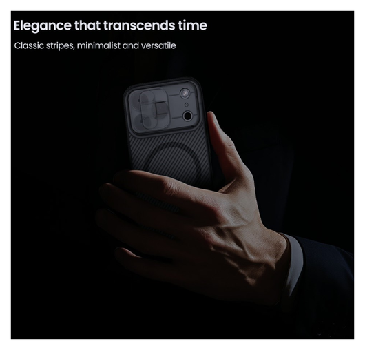 Nillkin CamShield MagSafe iPhone 17 Pro Hoesje Camera Slider Transparant Zwart afbeelding 10