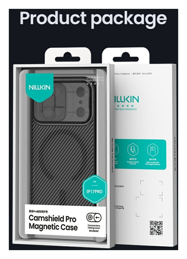 Nillkin CamShield MagSafe iPhone 17 Pro Hoesje Camera Slider Transparant Zwart afbeelding 19